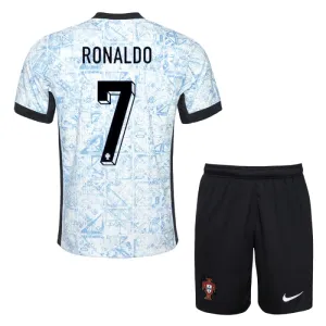 Conjunto Portugal Cristiano Ronaldo 7 Visitante Euro 2024 Niño