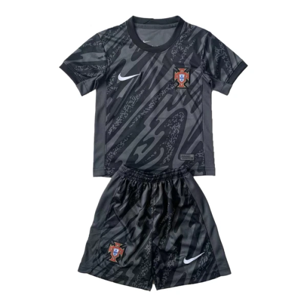 Conjunto Portugal Portero Euro 2024 Niño Negro