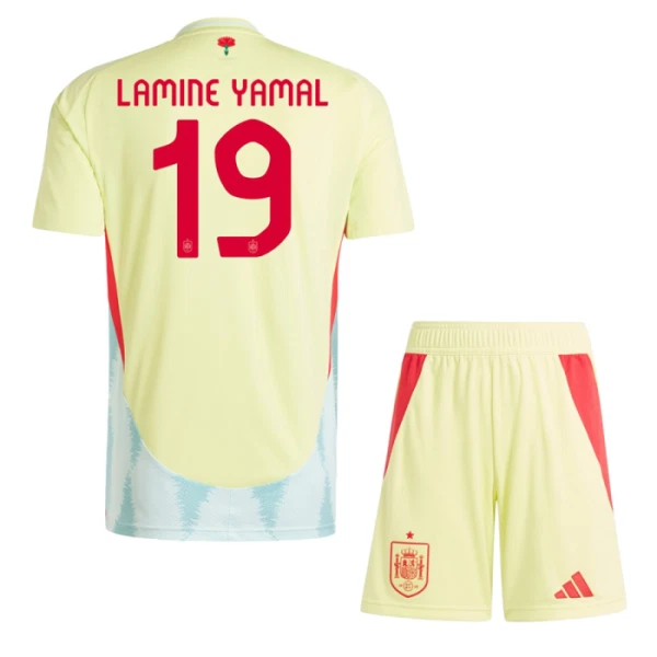 Conjunto España Lamine Yamal 19 Visitante Euro 2024 Niño