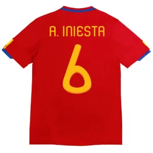Camiseta España A. Iniesta 6 2010 Local Retro