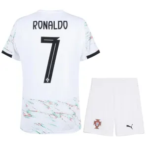 Conjunto Portugal Cristiano Ronaldo 7 Visitante 2025 Niño