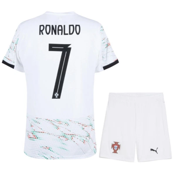 Conjunto Portugal Cristiano Ronaldo 7 Visitante 2025 Niño
