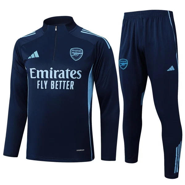 Conjunto de Sudadera 1/4 Zip Arsenal 2025/2026 Azul marino