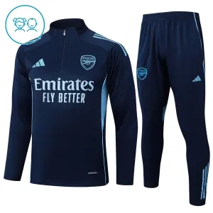 Conjunto de Sudadera 1/4 Zip Arsenal 2025/2026 Niño Azul marino