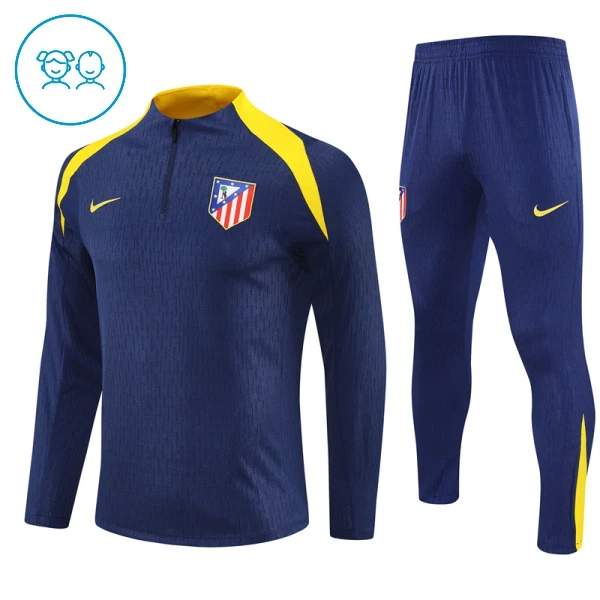 Conjunto de Sudadera 1/4 Zip Atlético Madrid 2025/2026 Niño Azul marino