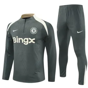 Conjunto de Sudadera 1/4 Zip Chelsea 2025/2026 Gris
