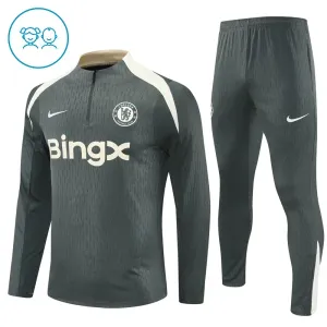 Conjunto de Sudadera 1/4 Zip Chelsea 2025/2026 Niño Gris