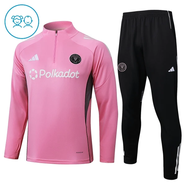 Conjunto de Sudadera 1/4 Zip Inter Miami CF 2025/2026 Niño Rosa