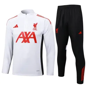 Conjunto de Sudadera 1/4 Zip Liverpool 2025/2026 Blanco