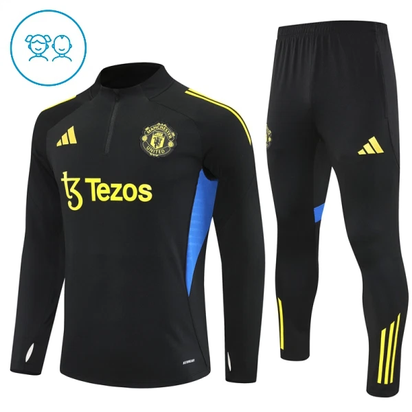 Conjunto de Sudadera 1/4 Zip Manchester United 2025/2026 Niño