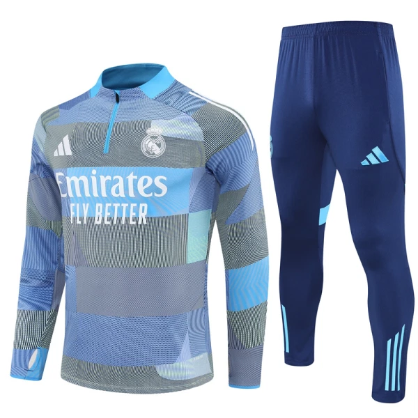 Conjunto de Sudadera 1/4 Zip Real Madrid 2025/2026 Azul