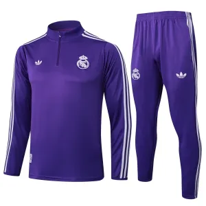 Conjunto de Sudadera 1/4 Zip Real Madrid 2025/2026 Morado