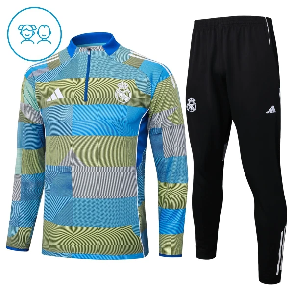 Conjunto de Sudadera 1/4 Zip Real Madrid 2025/2026 Niño