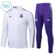 Conjunto de Sudadera 1/4 Zip Real Madrid 2025/2026 Niño Blanco Conjunto de Sudadera 1/4 Zip Real Madrid 2025/2026 Niño Blanco