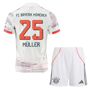 Conjunto FC Bayern Múnich Thomas Müller 25 Visitante 2025/2026 Niño