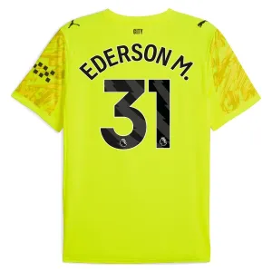 Camiseta Manchester City Ederson Moraes 31 Portero 2025/2026 Amarillo
