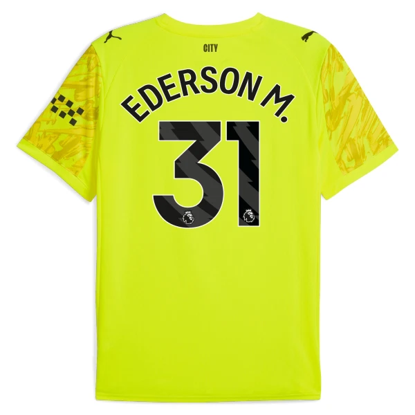 Camiseta Manchester City Ederson Moraes 31 Portero 2025/2026 Amarillo