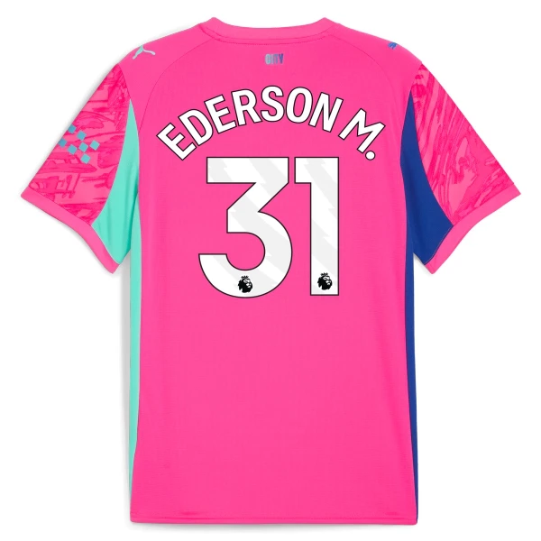 Camiseta Manchester City Ederson Moraes 31 Portero 2025/2026 Rosa