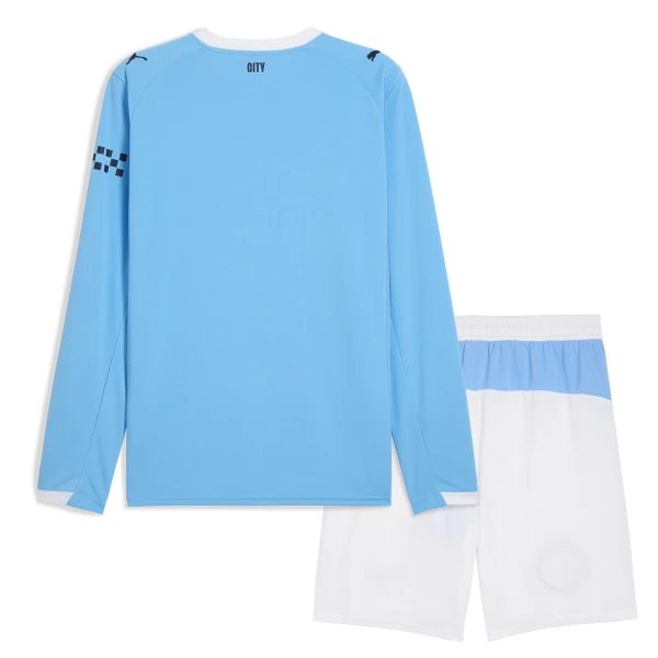 Conjunto Manchester City Local 2025/2026 Niño Manga Larga