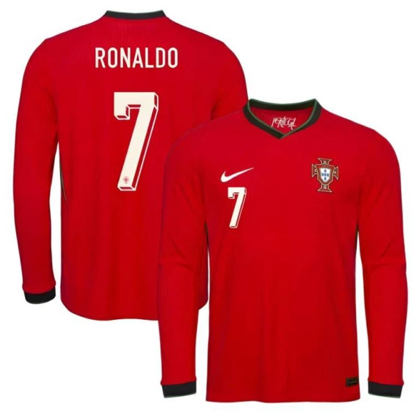 Camiseta Portugal Cristiano Ronaldo 7 Local 2025 Manga Larga