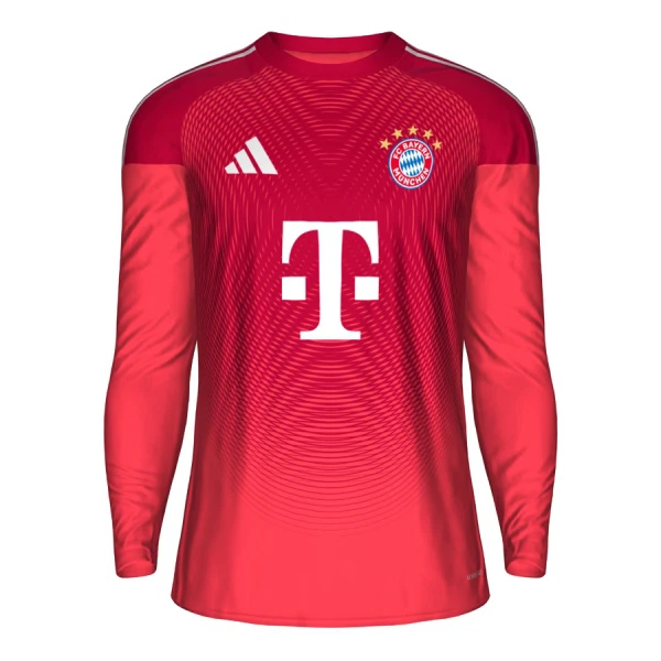 Camiseta FC Bayern Múnich Portero 2025/2026 Rojo Manga Larga