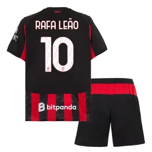 Conjunto AC Milan Rafael Leão 10 Local 2025/2026 Niño