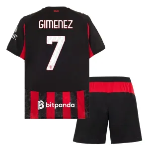 Conjunto AC Milan Santiago Gimenez 7 Local 2025/2026 Niño