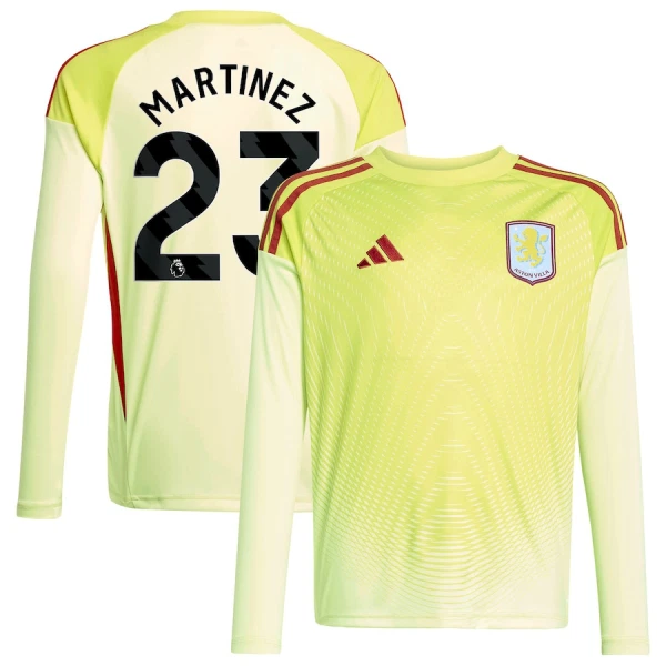 Camiseta Aston Villa Emiliano Martínez 23 Portero 2025/2026 Manga Larga