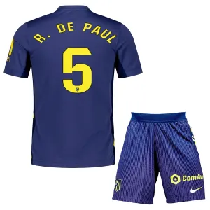 Conjunto Atlético Madrid R. de Paul 5 Visitante 2025/2026 Niño