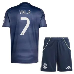 Conjunto Real Madrid Vinicius Junior 7 Visitante 2025/2026 Niño