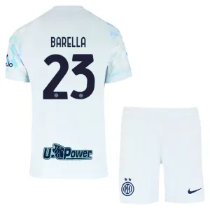 Conjunto Inter de Milán Nicolò Barella 23 Visitante 2025/2026 Niño