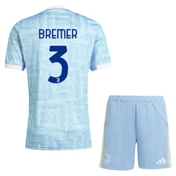 Conjunto Juventus Bremer 3 Visitante 2025/2026 Niño