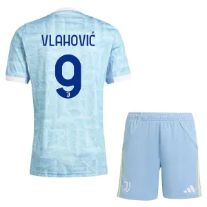 Conjunto Juventus Dušan Vlahović 9 Visitante 2025/2026 Niño