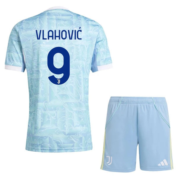 Conjunto Juventus Dušan Vlahović 9 Visitante 2025/2026 Niño