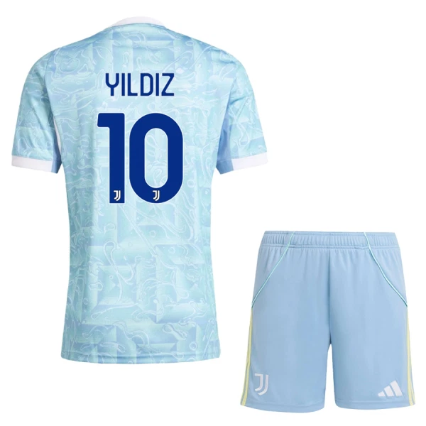 Conjunto Juventus Kenan Yıldız 10 Visitante 2025/2026 Niño