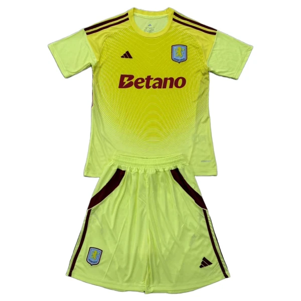 Conjunto Aston Villa Portero 2025/2026 Niño Amarillo