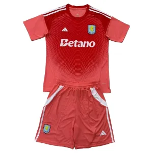 Conjunto Aston Villa Portero 2025/2026 Niño Rojo