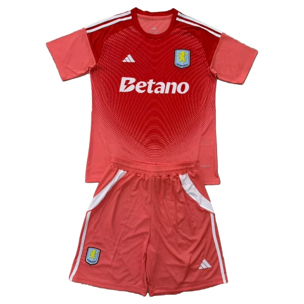 Conjunto Aston Villa Portero 2025/2026 Niño Rojo