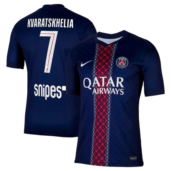 Camiseta PSG Khvicha Kvaratskhelia 7 Local 2025/2026
