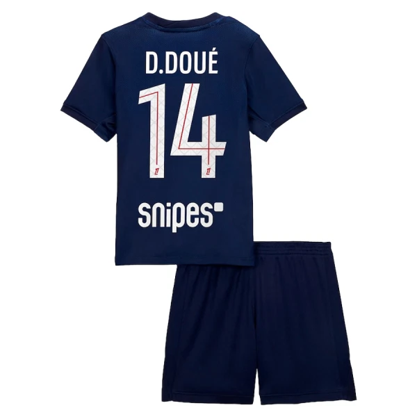 Conjunto PSG Désiré Doué 14 Local 2025/2026 Niño