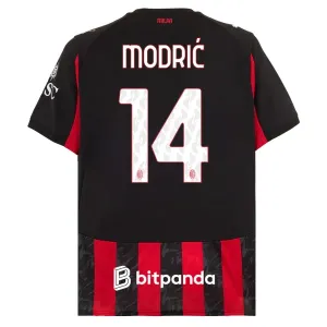 Camiseta AC Milan Luka Modrić 14 Local 2025/2026