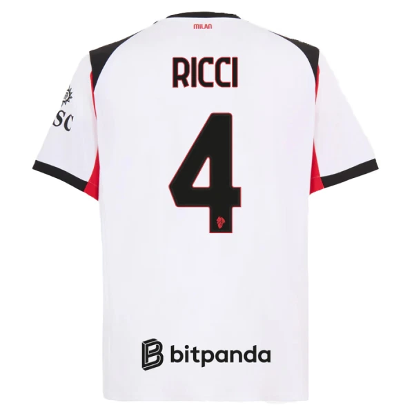 Camiseta AC Milan Ricci 4 Visitante 2025/2026
