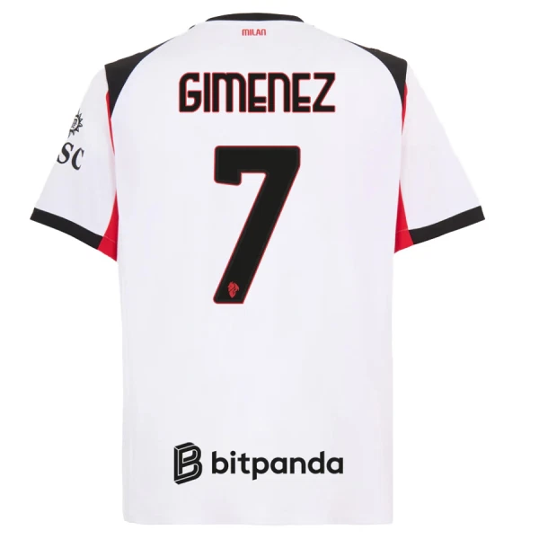 Camiseta AC Milan Santiago Gimenez 7 Visitante 2025/2026