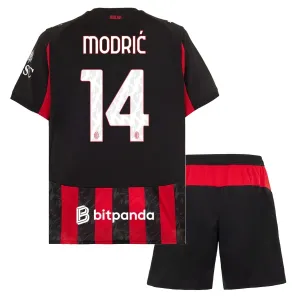 Conjunto AC Milan Luka Modrić 14 Local 2025/2026 Niño