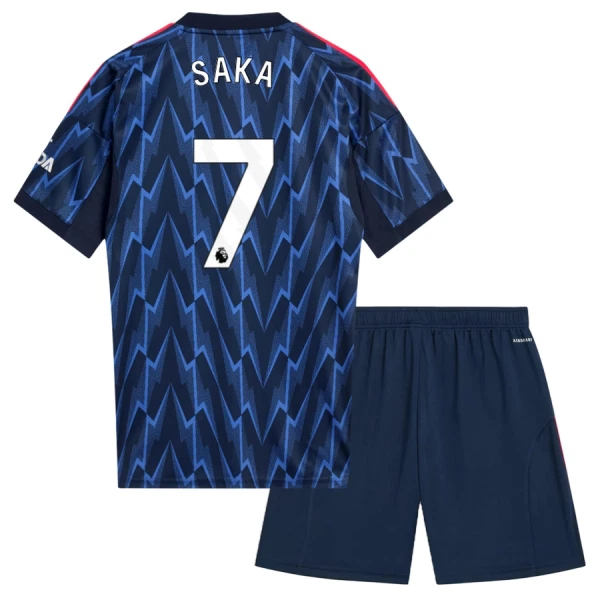Conjunto Arsenal Bukayo Saka 7 Visitante 2025/2026 Niño