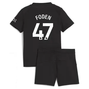 Conjunto Manchester City Phil Foden 47 Visitante 2025/2026 Niño