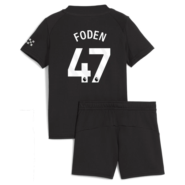 Conjunto Manchester City Phil Foden 47 Visitante 2025/2026 Niño