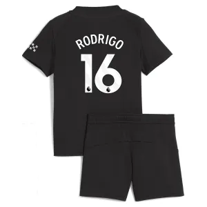 Conjunto Manchester City Rodrigo 16 Visitante 2025/2026 Niño