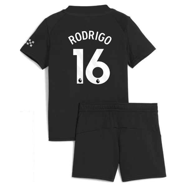 Conjunto Manchester City Rodrigo 16 Visitante 2025/2026 Niño