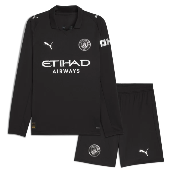 Conjunto Manchester City Visitante 2025/2026 Niño Manga Larga
